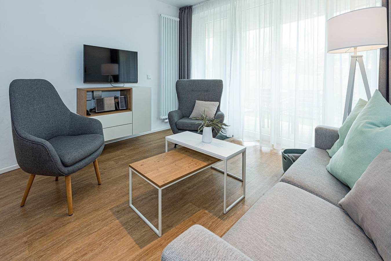 Hochwertiges Familien-Apartment mit großer Terrasse, Strandkorb und zwei Bädern! — Bild 4