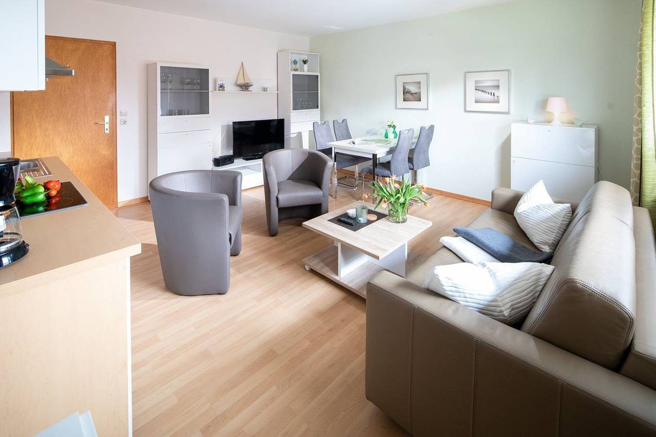 Moderne und gemütlich eingerichtete 50 qm Ferienwohnung nahe am Nordstrand