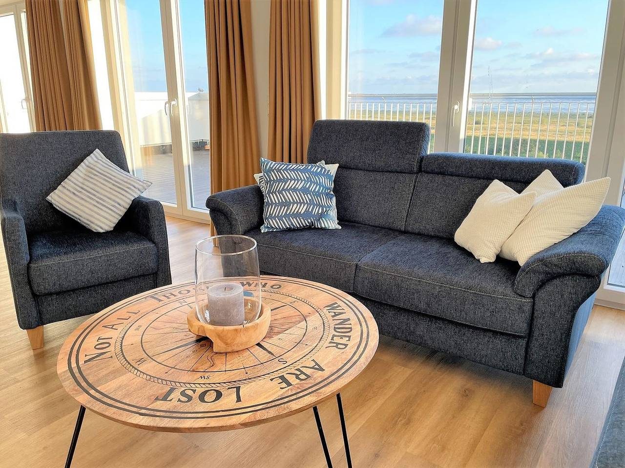 Moderne, hochwertige Ferienwohnung, Sauna, großer Balkon, Meerblick, Strandnah — Bild 4