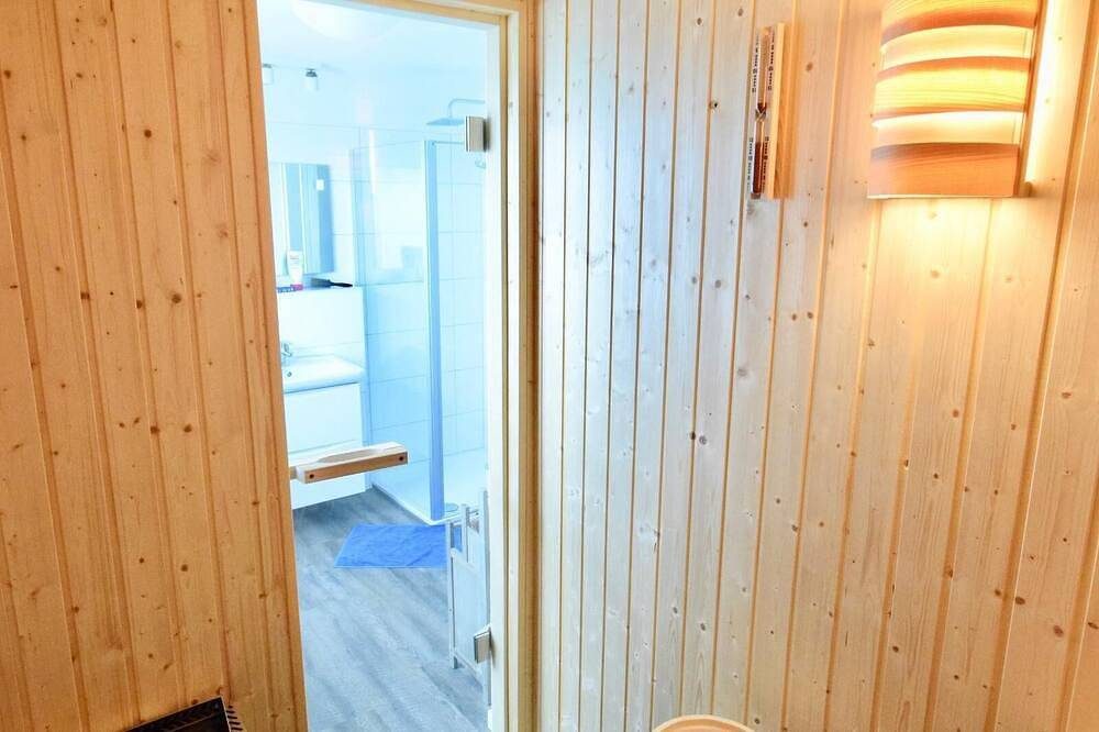 Hochwertiges Ferienhaus Strandnah, Süd-Terrasse, Loggia mit Meerblick, Sauna — Bild 4