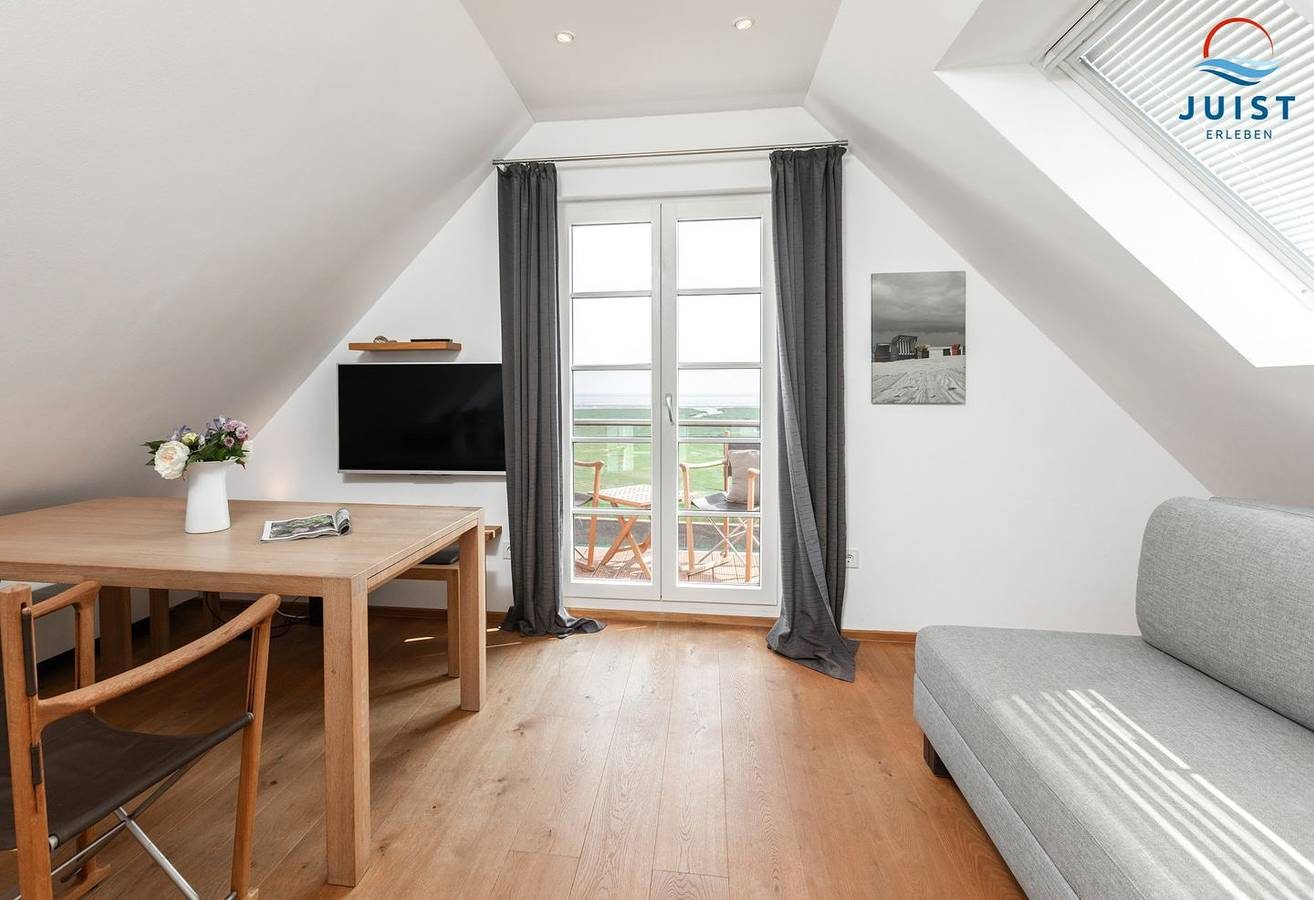 Helle hundefreundliche Wohnung, ideal für Paare, mit 2 Balkonen direkt am Watt