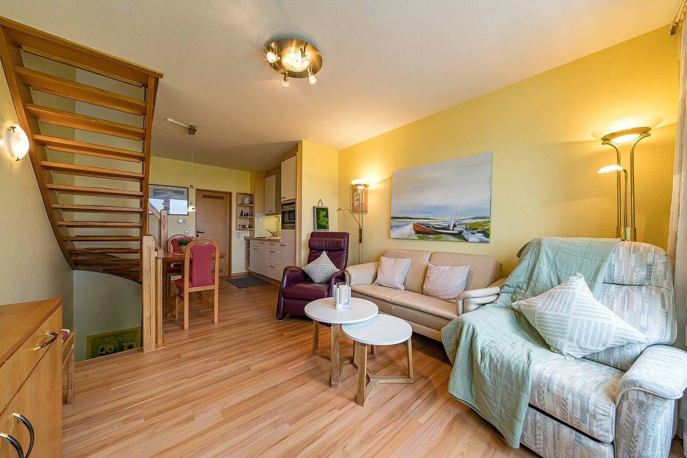 Maisonette-Ferienwohnung am Nordseestrand mit Balkon und Blick zum Deich & Meer — Bild 3