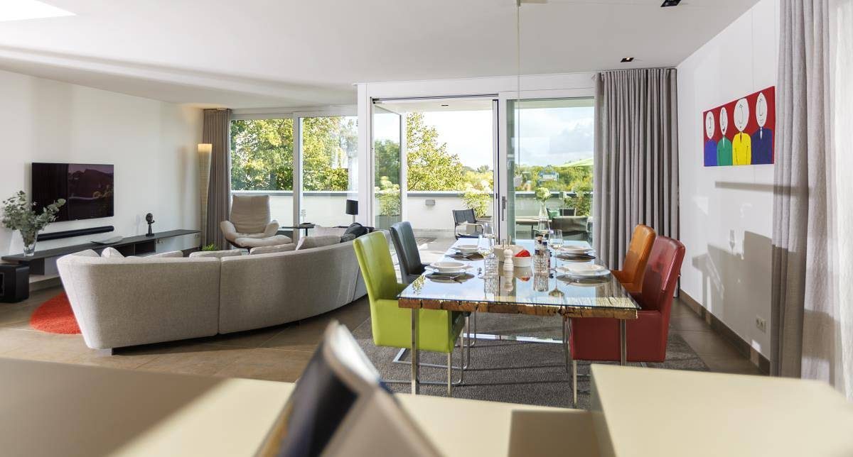 Penthaus Cityloft Nordhorn - wunderschönes und sehr hochwertig ausgestattetes Penthaus mit Kaminofen und Sauna - Haustiere herzlich willkommen — Bild 5