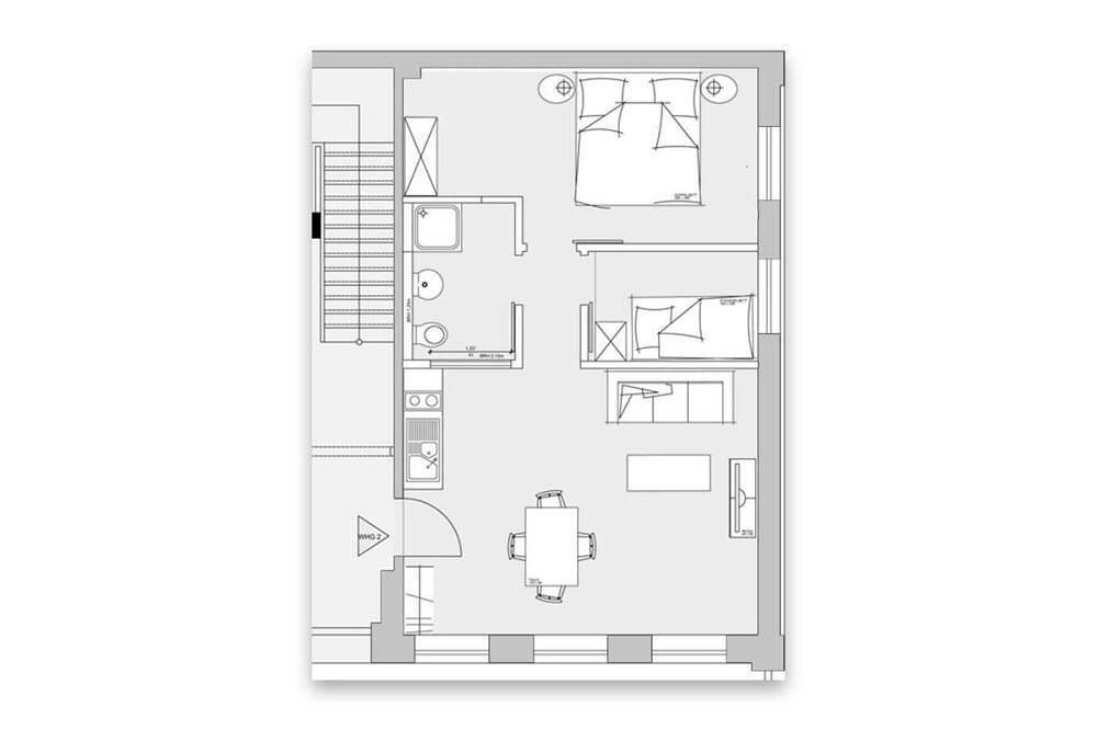 Die Ferienwohnung 2 im Haus Georg6 liegt im Erdgeschoss des Hauses und unmittelb — Bild 4