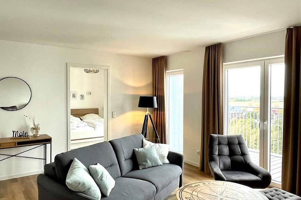 Moderne, hochwertige Ferienwohnung, Sauna, großer Balkon, Meerblick, strandnah
