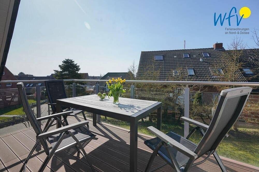 Insel Borkum: Ferienhaus Vier separate Schlafzimmer