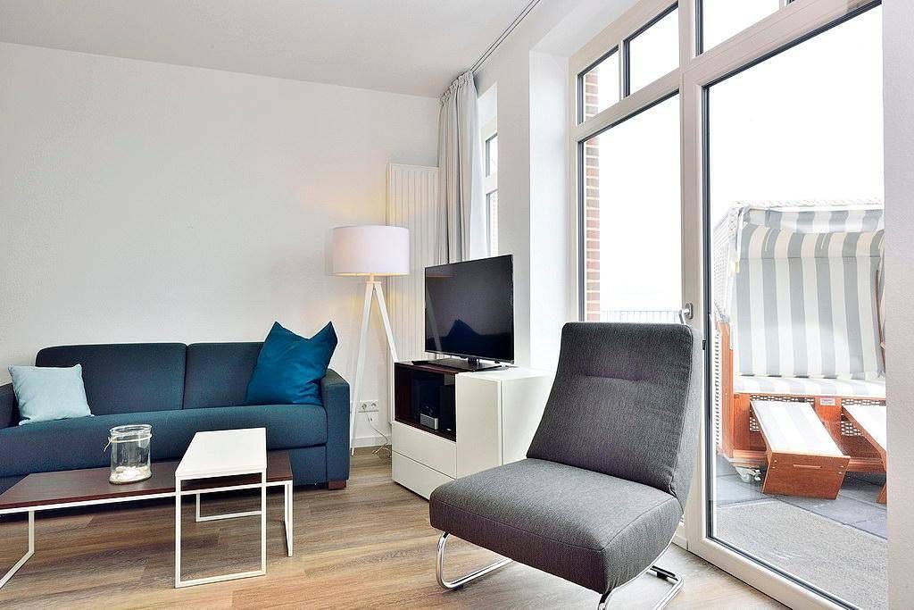Modernes Apartment am Strand mit großartigem Meerblick, Balkon und Strandkorb!