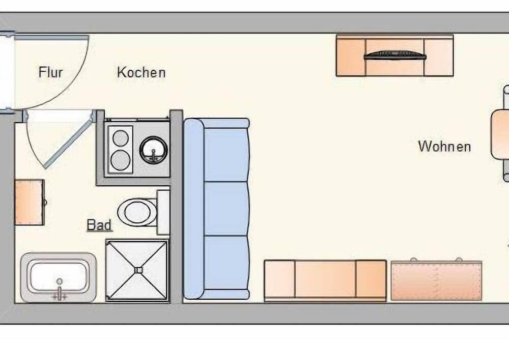 Seepferdchen - kleine Ferienwohnung mit Meerblick-Balkon — Bild 3