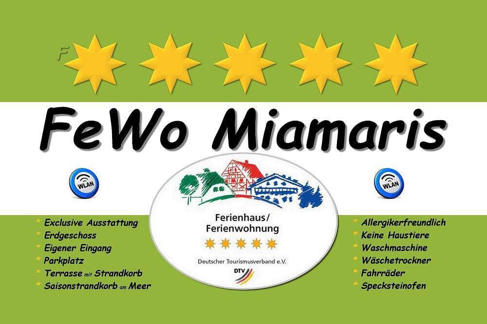 Fewo Miamaris 5*****, exklusiv, strandnah, ruhig, Wlan, Strandkorb, Fahrräder — Bild 4