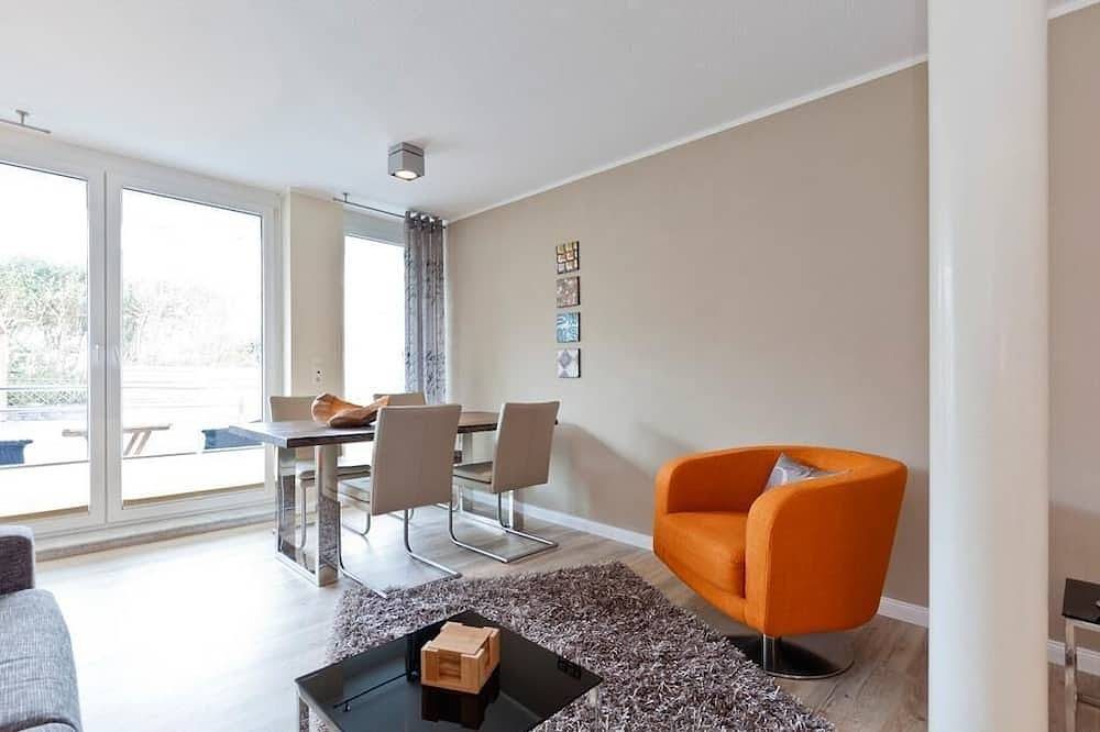 Die Ferienwohnung \"Sonne 3\" liegt im Erdgeschoss im Haus \"Sonnenhaken\".