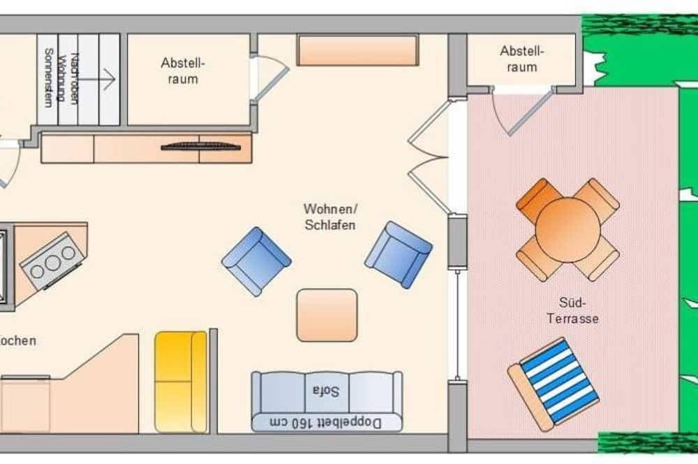 Sandfloh - ruhig gelegenes Appartement mit Terrasse und Strandkorb — Bild 3