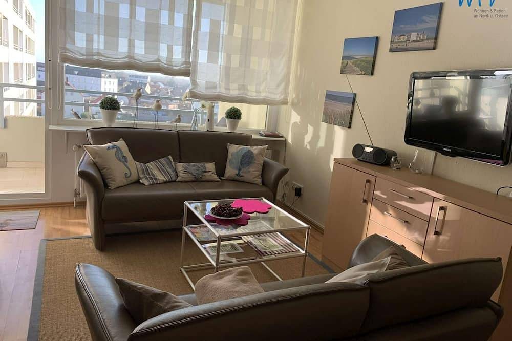 Insel Borkum: Ferienwohnung mit Balkon in direkter