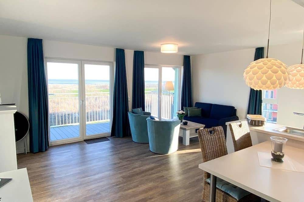 Gepflegte Ferienwohnung mit Meerblick, Sauna, großer Balkon, Haustiere