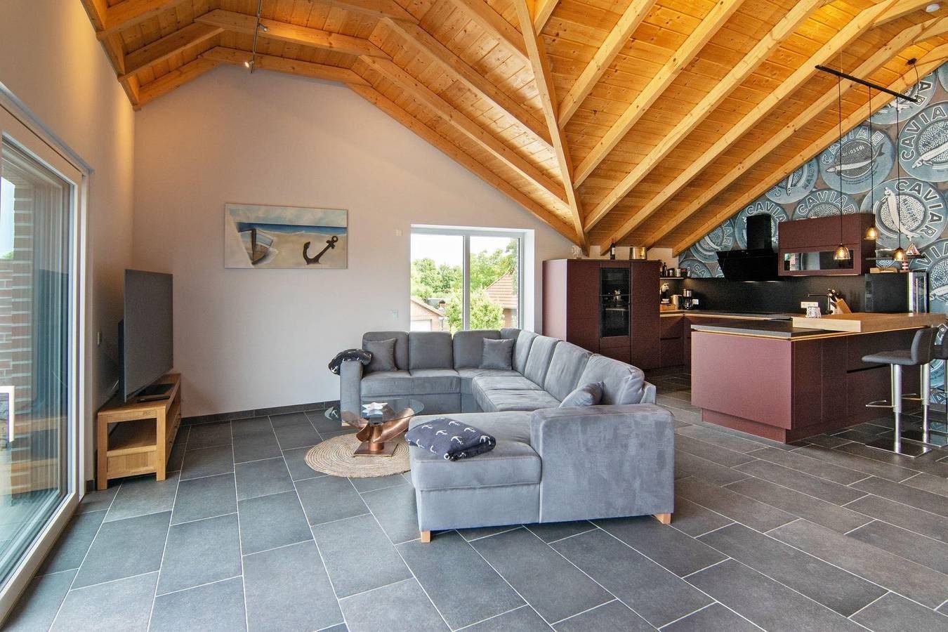 5 Sterne Ferienhaus Arngast mit Pool, Sauna und Fitnessraum