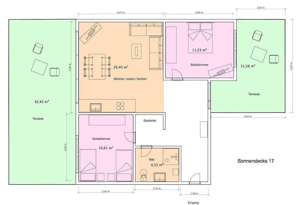 Die Ferienwohnung \"Sonnendecks 17\" befindet sich im Haus \"Norderneyer Sonnendeck — Bild 3