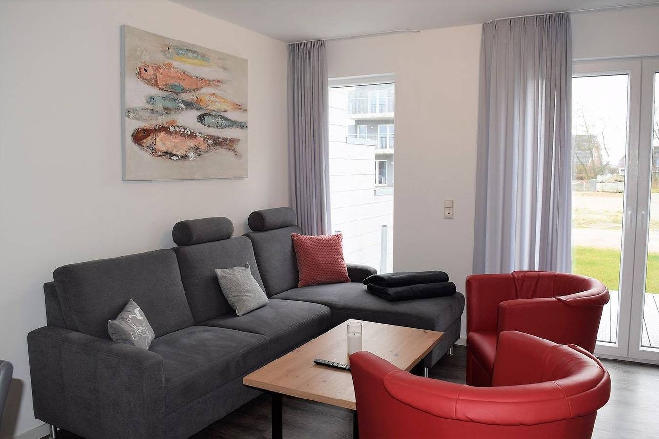 Modernes Ferienhaus, Sauna, Süd-Terrasse, Loggia mit Meerblick, Haustiere