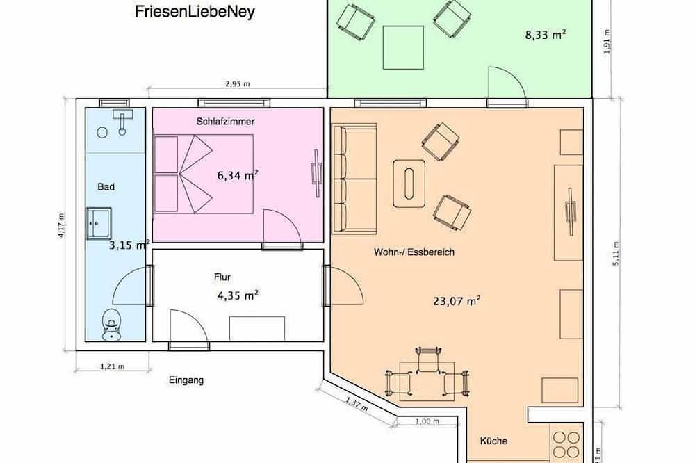 Die Ferienwohnung \"Friesenliebeney\" liegt in der Winterstraße (Hochparterre). — Bild 3
