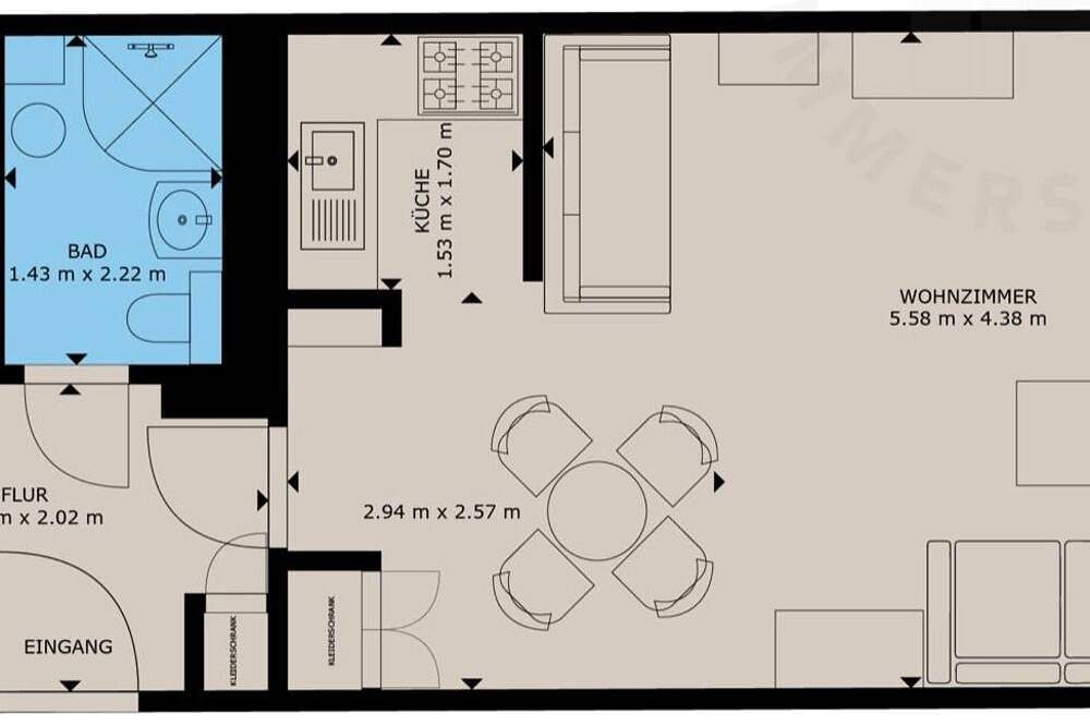 Die Ferienwohnung \"City Green\" auf Norderney liegt in der Kampstraße 9, nur 450 — Bild 5