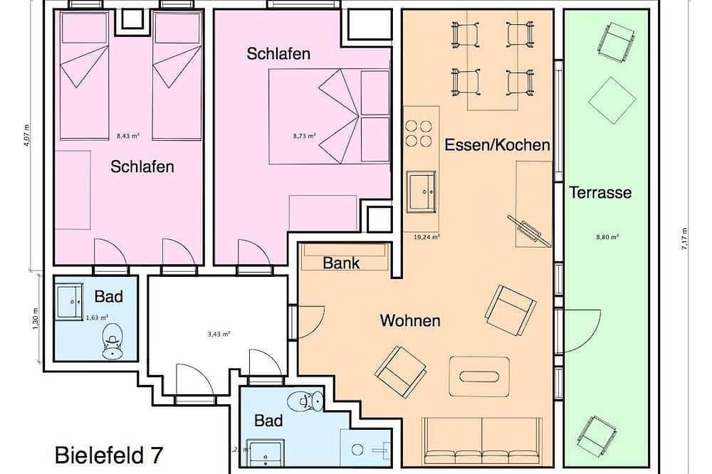 Die Ferienwohnung \"Bielefeld 7\" auf Norderney liegt im umgebauten historischen G — Bild 3