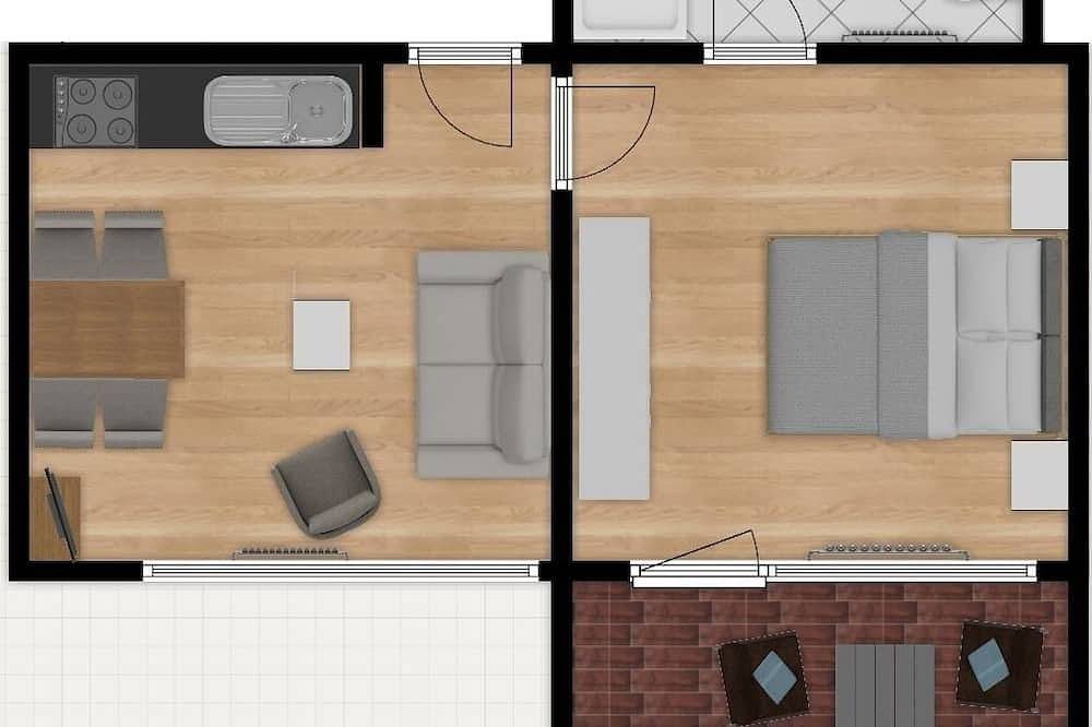 2-Raum Fewo (Nora 4) für 1-4 Personen mit Balkon in der 1. Etage. — Bild 4