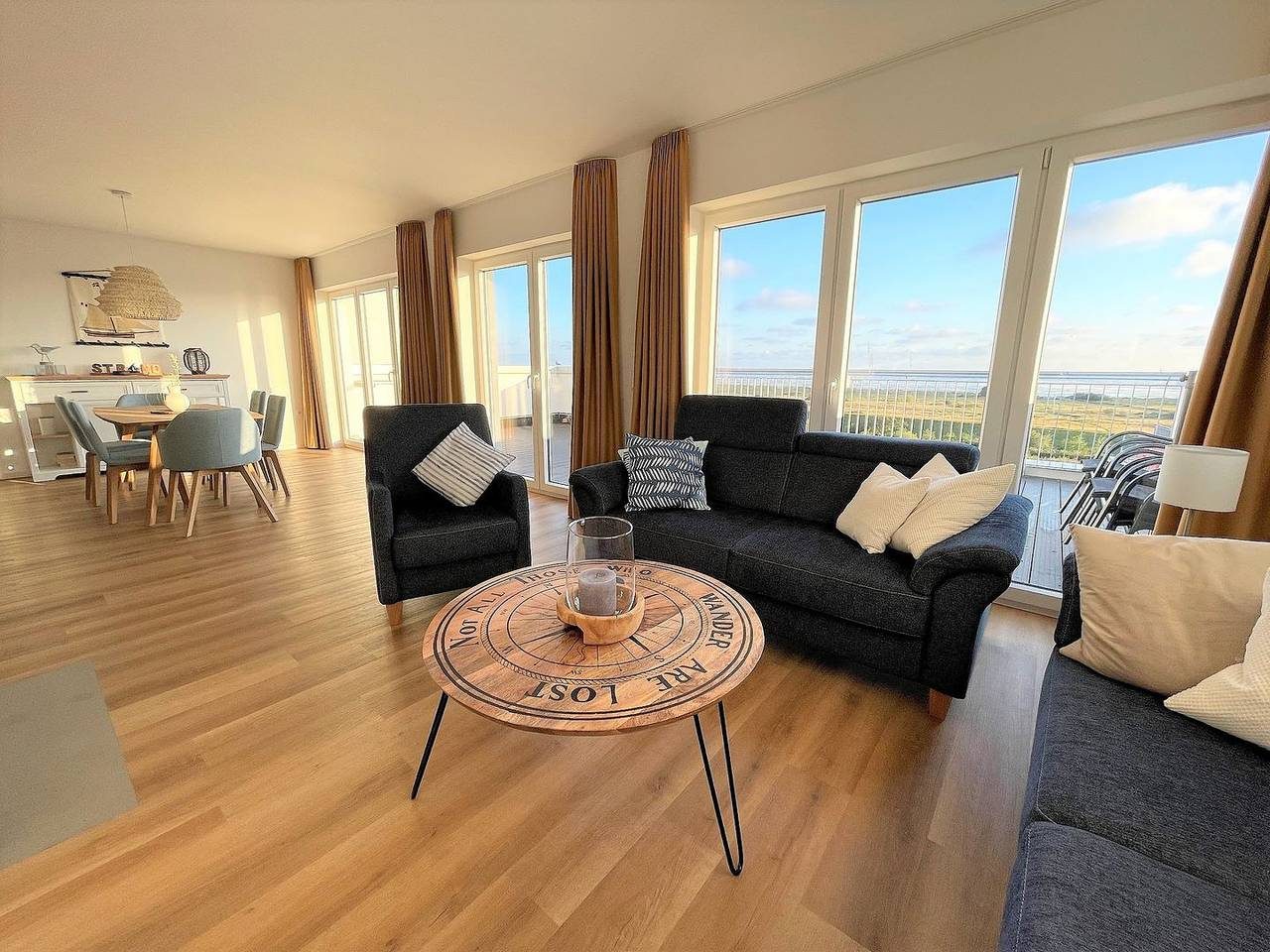 Moderne, hochwertige Ferienwohnung, Sauna, großer Balkon, Meerblick, Strandnah — Bild 5