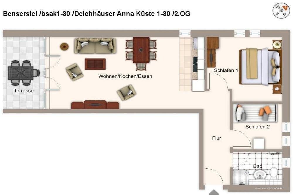 Familienapartment mit Balkon inklusive kostenfreier Schwimmbad- und Saunanutzung — Bild 3