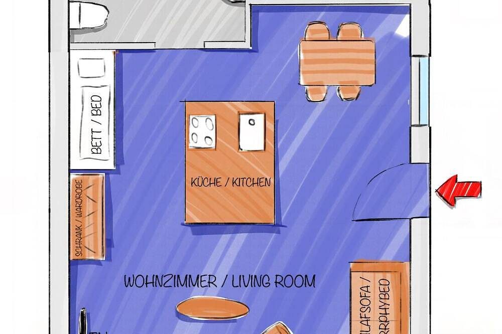 \"Apartment Bengtson\" with 35sqm & terrace - Apartments in Swedish style — Bild 5