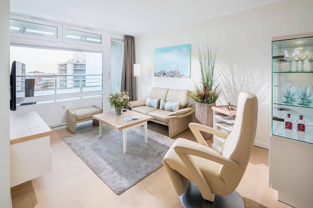 Die Ferienwohnung \"Nordseeblick 132\" befindet sich im sechsten Stock des Hauses