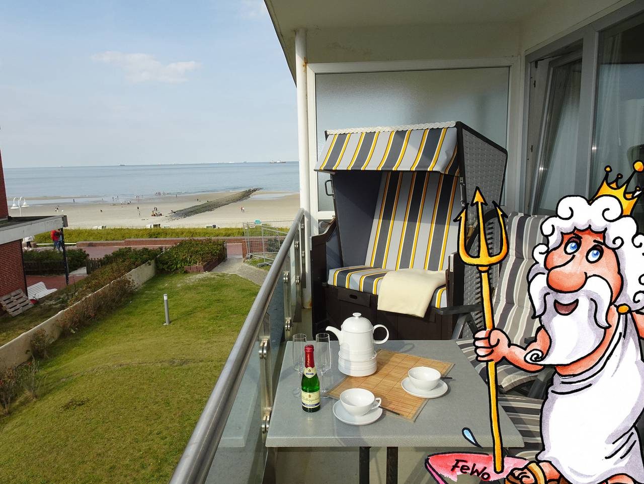 Ferienwohnung 'Little Poseidon' mit Balkon