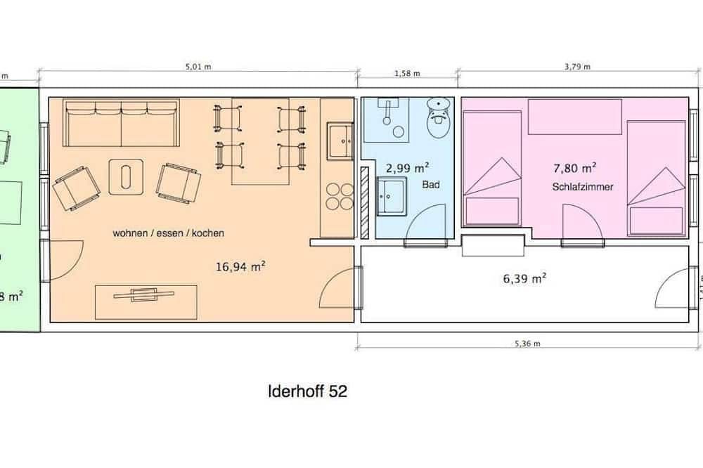 Die Ferienwohnung \"Iderhoff 52\" im Haus \"Iderhoff\" liegt direkt am Onnen-Visser- — Bild 3