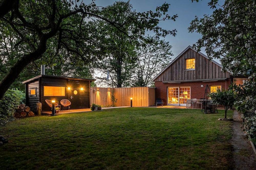Gemütliches Ferienhaus mit Kaminofen + Saunahaus im Garten \/ Hunde willkommen — Bild 4