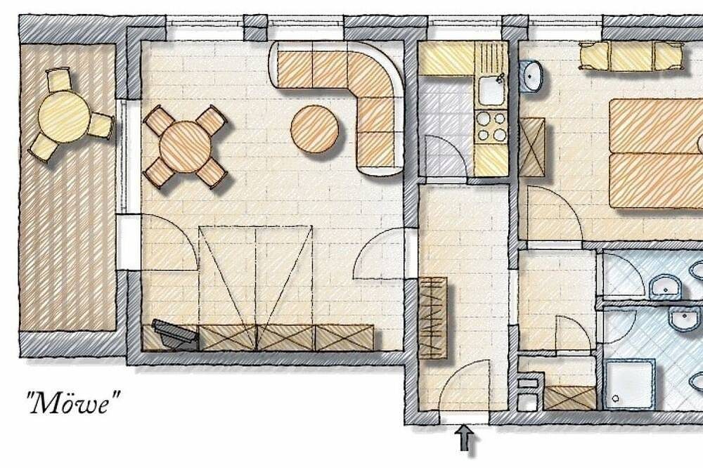 Ferienwohnung\/App. für 4 Gäste mit 60m² in Baltrum (165690) — Bild 5